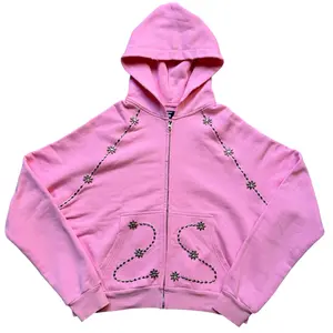 Pink SUN FLOWER Zip up