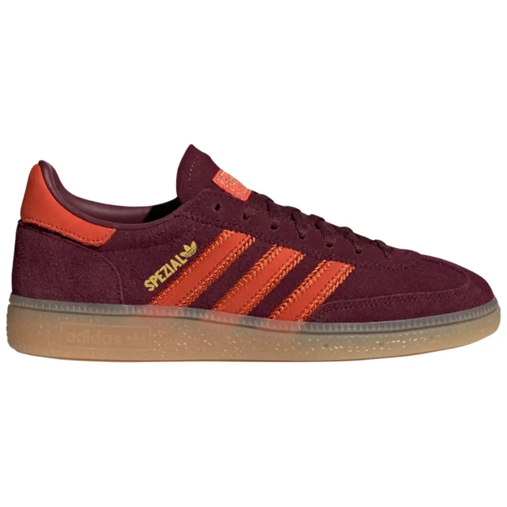 Adidas Originals Women's Maroon Handball Spezial Sports Sneakers - Striped Sport Shoes for Vintage Streetwear, JR0848, Soft Soled Sneakers