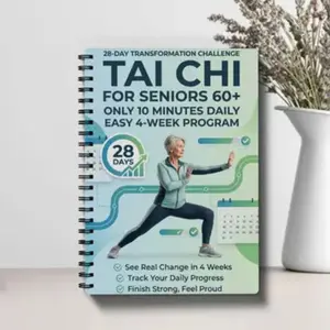 Senior & Beginner Tai Chi Practice Manual Workbook, Spiral Bound, Gradual Daily Exercises, Gentle Movements for Fitness, Training, Step-By-Step Guide, Spiral Binding