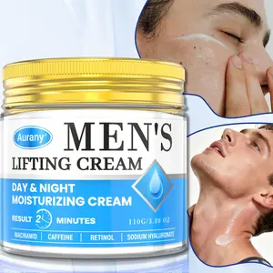 Premium Men'S  Face Cream，Daily and Nigh  Hydrating Moisturizing Cream,Daily Moisturizing Blend,Lifting & Firming Daily Moisturizer for Men,Improves Elasticity,Morning and Night Skincare Routine,It'S An Essential Holiday Gift for Family Members-110G