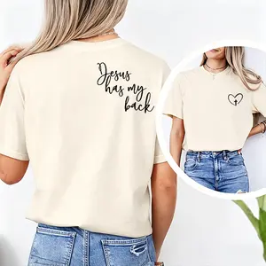 Christian Gifts For Women, Christian Apparel, Jesus Has My Back Shirt, Christian Clothing, Christian Shirts For Women, Faith Based Gifts For Her | casual,classic,graphic tee