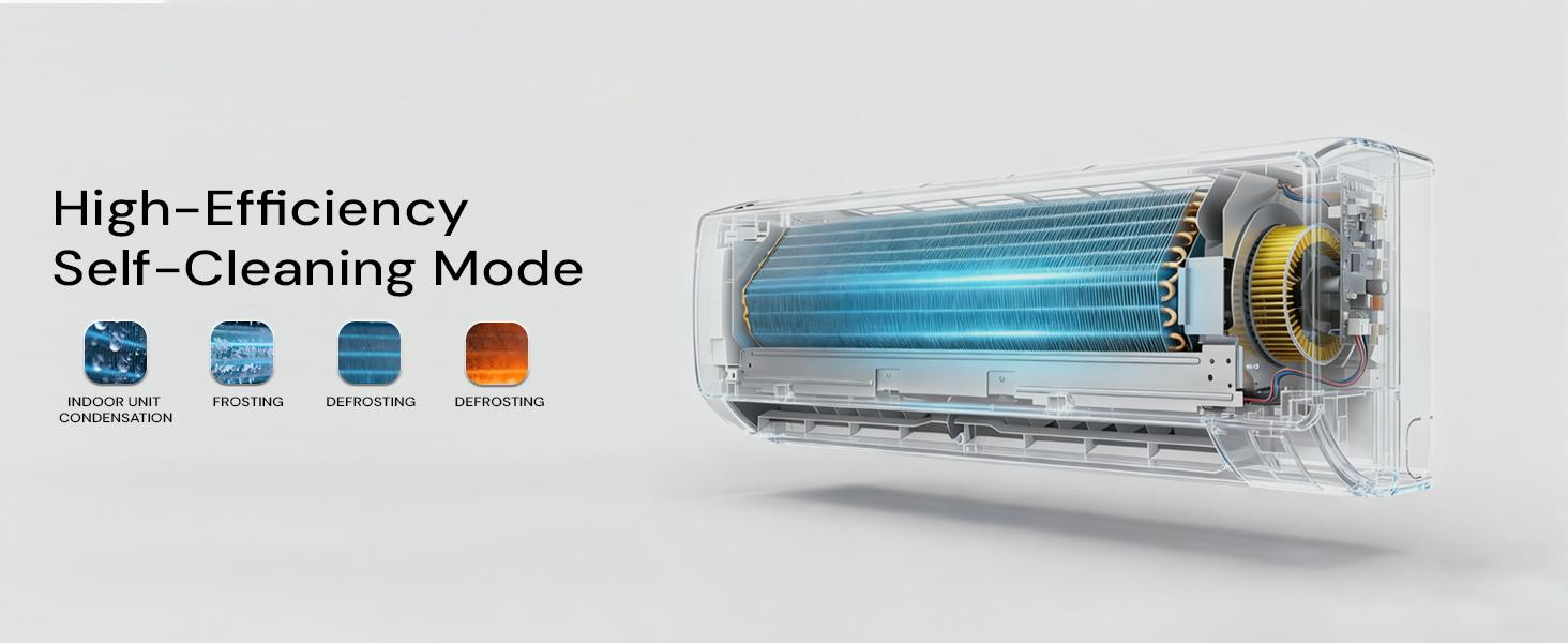 【Enduring Series】Cozeware 12000 BTU 115V/230V Mini Split AC Heating System 20 SEER2 with WiFi Alexa Inverter Cools Up to 750 Sq Ft for Home Office Garage Gym Kitchen