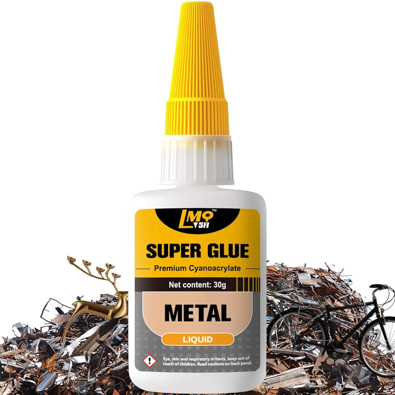 Metal Super Glue Liquid, Clear Instant Cyanoacrylate Adhesive for Metal Repair, All Purpose CA Glue for Shoe Ceramic Repair Plastic Leather Glass  Pottery Aquarium Porcelain Fletching