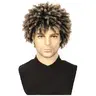 Men's 137g Glueless Synthetic Hair Full Machine Wig - Short Afro Twist Braided Coily Locs with Bangs, Curly Afro Wigs for Casual, Daily Fashionable Wear