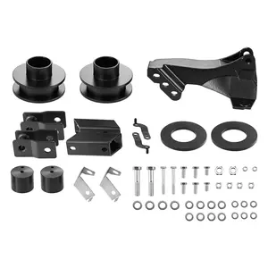 VEVOR 2.5 Inch Front Leveling Lift Kit for 2011-2023 Ford F250 F350 F450 Super Duty 4WD Models, Chassis Level Kit with Track Bar Relocation Bracket, Coil Spring Spacers, Isolators, Shock Extenders, Full Kit, Aluminum Alloy