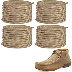 2Pairs Shoelaces for Twisted X Chukka Driving Boot, 5/32"(4mm) Round Shoe Laces Replacement Strings for Oxford Dress