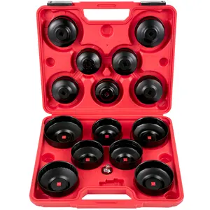 Oil Filter Socket Set, 14 Pcs Oil Filter Wrench Set, Sturdy Steel Oil Filter Socket, 3/8" Oil Filter Socket, Low Profile Oil Filter Socket Set For Easy Access, Oil Filter Wrench Cap Set w/ Case