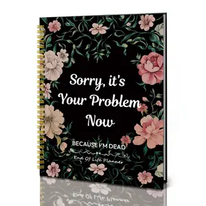 My Way Notebook Death  End of Life Planner: Sorry, It’s Your Problem Now, Because I'm Dead, Funny Notebook Book Notepad, Simple Business Office Book, Final Wishes and End-of-life Arrangements Emergency Binder (1PC Cemetery) Classic Ruled Paper tiktokshops