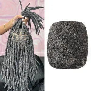 Afro Kinkys Bulk Human Hair For Dreadlock Extensions, Salt And Pepper Crochet Hair Afro Crochet Hair For Black Women,Repair Locs,Twist Braiding 30g Pack(8inch, salt&pepper)
