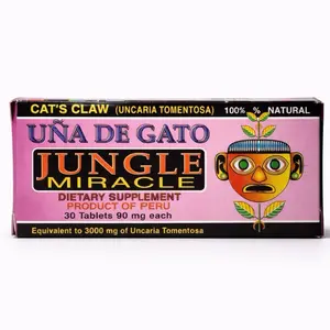 Una De Gato Jungle Miracle Dietary Supplement – Cat’s Claw (Uncaria Tomentosa) 30 Tablets 90mg | Herbal Supplement from Peru