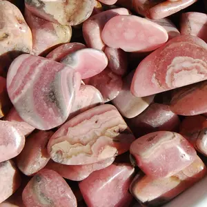 20-25pcs Genuine Rhodochrosite Crystal Tumbled Stones, XS