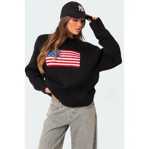 USA Oversized Chunky Knit Sweater