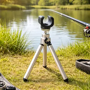 Adjustable Aluminum Alloy Portable Fishing Tripod, Ergonomic Handle Grip Design, Lightweight Durable, Ideal for Lake River Beach Fishing, Adjustable Tripod Stand