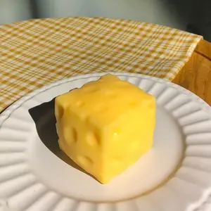 Cheese Block Squeeze Toy, Stress Relief Pressure Ball, Soft Stress Ball, Squishy Stress Balls, Unisex Adult Relaxation Gift, Birthday Present, Summer Atmosphere