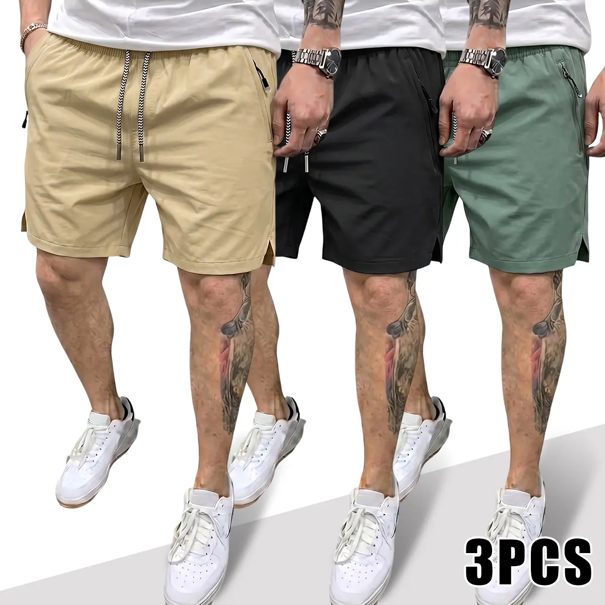 Men's Quick Dry Shorts, 5" Athletic Fit, Breathable & Lightweight, Moisture Wicking Fabric, 2 Side Pockets, for Running, Gym & Training – Cooling & Aggressive
