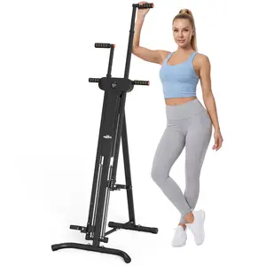 Relife Sports Vertical Climber for Home Gym with 4 Metal Guide Rails Folding Exercise Climber Cardio Workout Machine 5-Level Resistance Stair Stepper SummerVibes summervibes