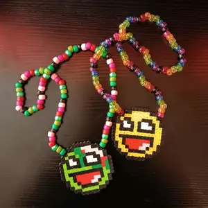 awesome epic face scene kid kandi necklace