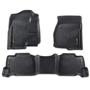 TPE Car Floor Mats Rubber Liners Fit for 07-13 Chevrolet Silverado/gmc Sierra 1500,All Weather Floor Mats Rubber Liners,Waterproof Anti-slip Durable Floor Mats Upgraded Version Truck