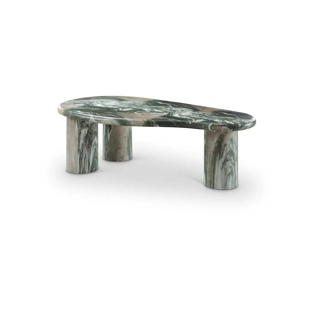 Sassari Green Marble Finish Concrete Coffee Table