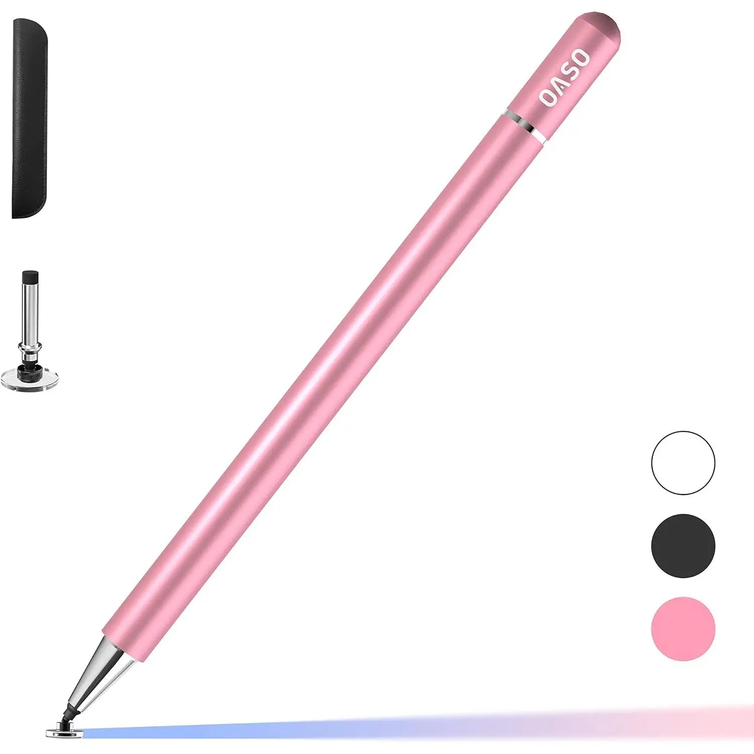 Pen for  Tablet, Capacitive Disc Tip Stylus Pencil &  Cap Compatible with  iPad pro/iPad 6/7/8th/,  Galaxy Tab A7/S7, Chromebook/  ()