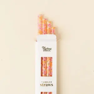 40 oz Tumbler Straw Set-Secret Garden Pink