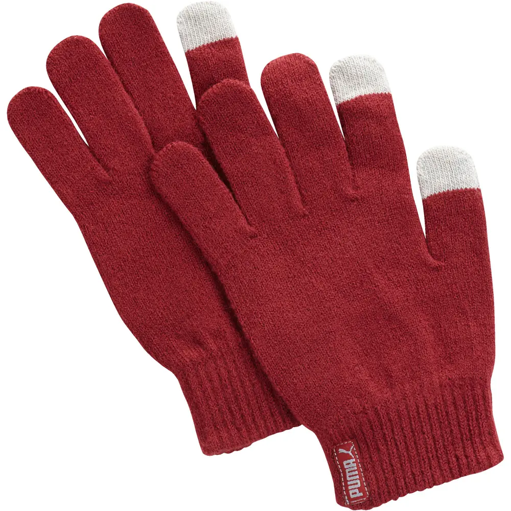 PUMA Womens Epic Knit Gloves Casual - Red