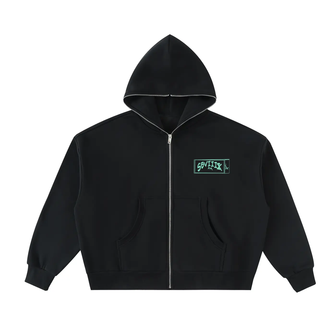 The Box Motor City Fleeced Full-Zip Boxy Hoodie