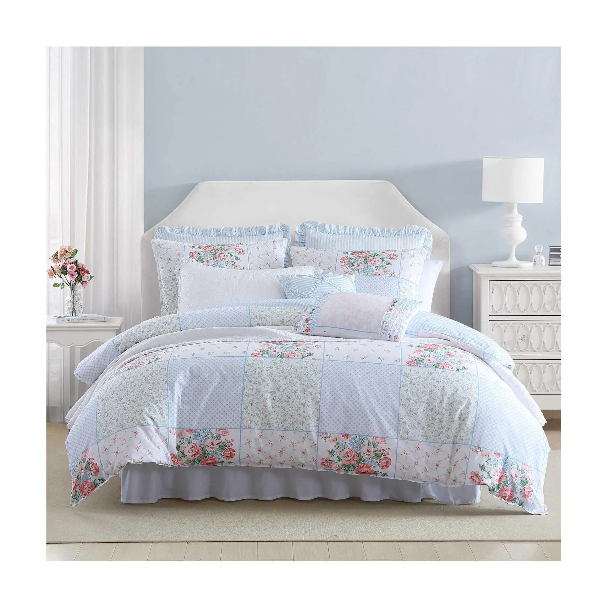 Laura Ashley Hope Patchwork Full/Queen Duvet Cover Set