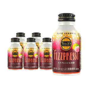 ITO EN Tully's Coffee Sparkling Citrus & Peach Soda 260ml (6-Pack) - Refreshing Japanese Carbonated Drink