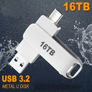 16TB USB 3.2 Flash Drives High Speed Transfer Metal Pendrive Memory Card Pendrive Flash Disk Memoria Waterproof Stick 2025