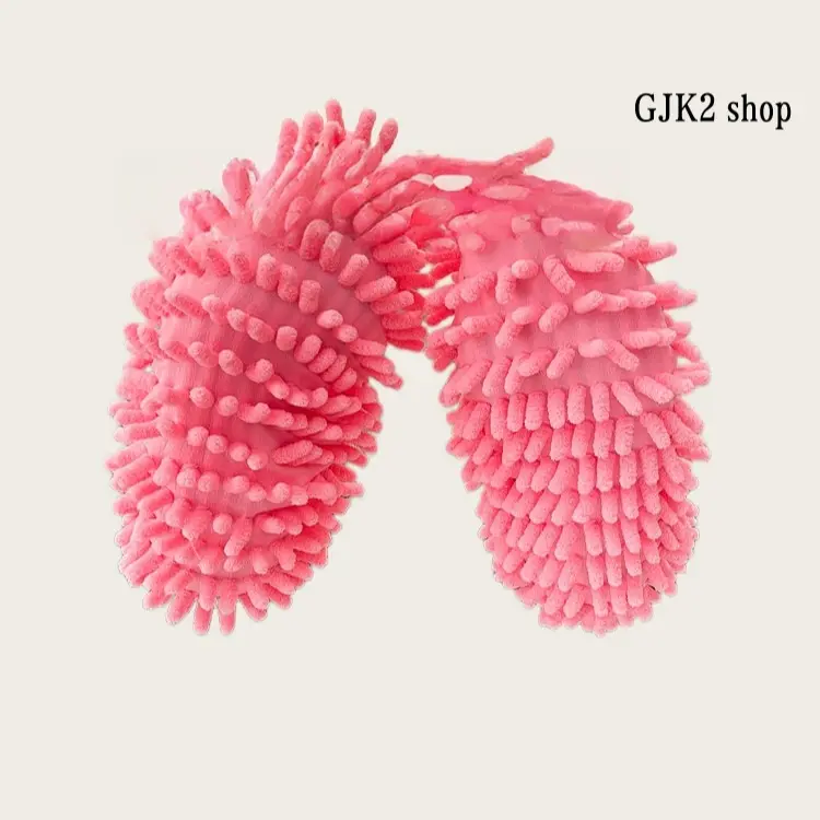 Soft Fluffy Chenille Fiber Cleaning Slippers - Slip-on Dust Mopping Shoe Covers, Absorbent Lightweight Dusters, Fine Stitching Washable Practical Gift for Family Friends, Effortless Cleaning Charm Long-term Reusable