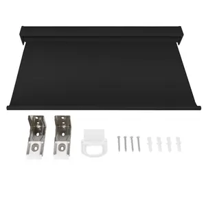 ColourTree Customized Cordless Blackout Roller Shades Thermal Insulated, Free-Stop, Room Darkening, Easy Install Window Blinds for Home & Office Black