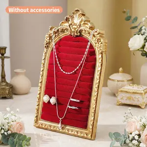 European Style Resin Jewelry Display Stand, Elegant Jewelry Organizer, Hand-Painted Arch Design, Ideal for Storing and Displaying Jewelry, Multiple Colors Available