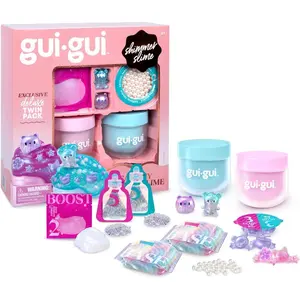 GUI GUI Slime Kit for Kids - Scented Shimmer Deluxe Duo Pack, Iridescent Slime for Kids, 5 Step DIY Process to Customize Your Ultimate Glow-Up, Resealable and Reusable Container, ASMR Experience