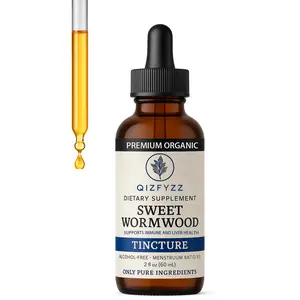 Organic Sweet Wormwood Liquid Drops - Natural Parasite Cleanse and Gut Detox Support for Adults - Vegan, Alcohol-Free, Made in USA, 2 Fl Oz