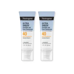 Neutrogena Ultra Sheer Invisible Gel Face SPF 40 Duo | Clear Gel Facial Sunscreen with Matte Finish Neutrogena Ultra Sheer Invisible Gel Face SPF 40 Duo | Clear Gel Facial Sunscreen with Matte Finish