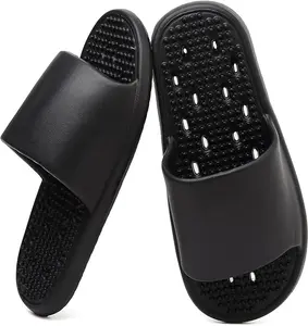 GOEWY Shower Shoes with Drain Holes Massage Granules for Women Men Gym Shower Slippers Slides Quick Drying Bathroom Beach Sandals Lightweight Non-Slip