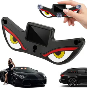 Solar Devil Eyes Light for Windshield, Wireless No Drill Animated LED Eyes, Waterproof Demon Eye Warning Lights for Cars Trucks SUVs Rear Window