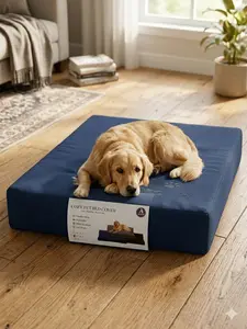 Luxury Washable Dog Bed Cover 36 x 27 x 4 Inches Durable Pet Cushion Case, Soft Plush Fabric, Removable Zipper Design, Breathable and Scratch Resistant for Medium to Large Dogs