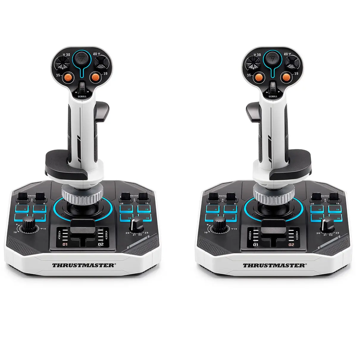 Thrustmaster Sol-R 2 HOSAS Space Sim Duo Multi-Function Flightsticks - Black/White, Detachable Grip Joystick Controller for Gaming Consoles