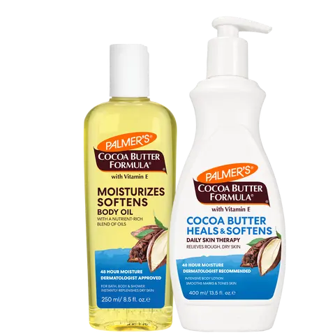 Palmer's Cocoa Butter Body Lotion and Body Oil Skin Care Bundle Moisturizing Body Care