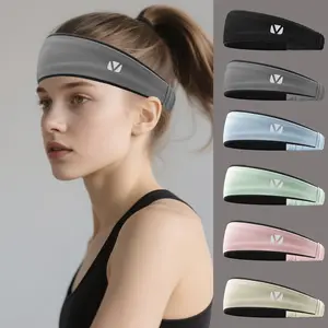 3-Pack Unisex Sports Sweatband Headband Colorful Lightweight Bare Feel Lightweight Non-Tightening Sweat-Absorbent Breathable Suitable for Running Fitness Cycling Yoga Hiking