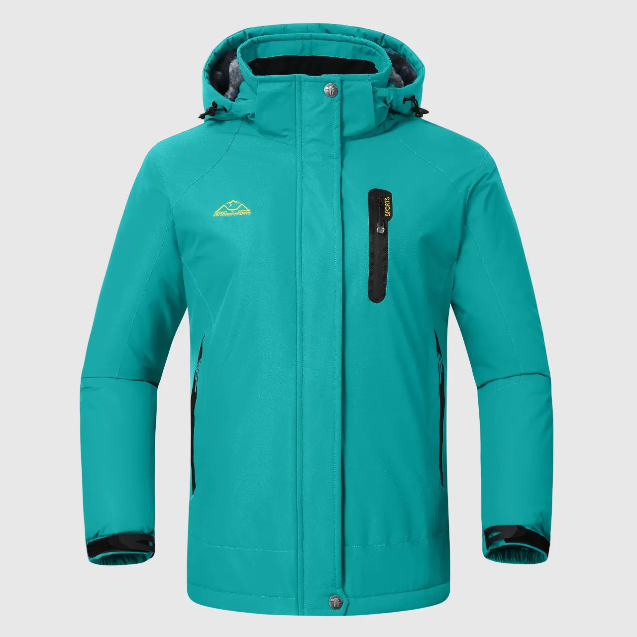 YSENTO Women's Mountain Waterproof Ski Snow Jacket Detachable Hood Fleece Lined Warm Winter Windproof Rain Windbreaker Walking Coat  Sports Jacket Outdoor Adventure