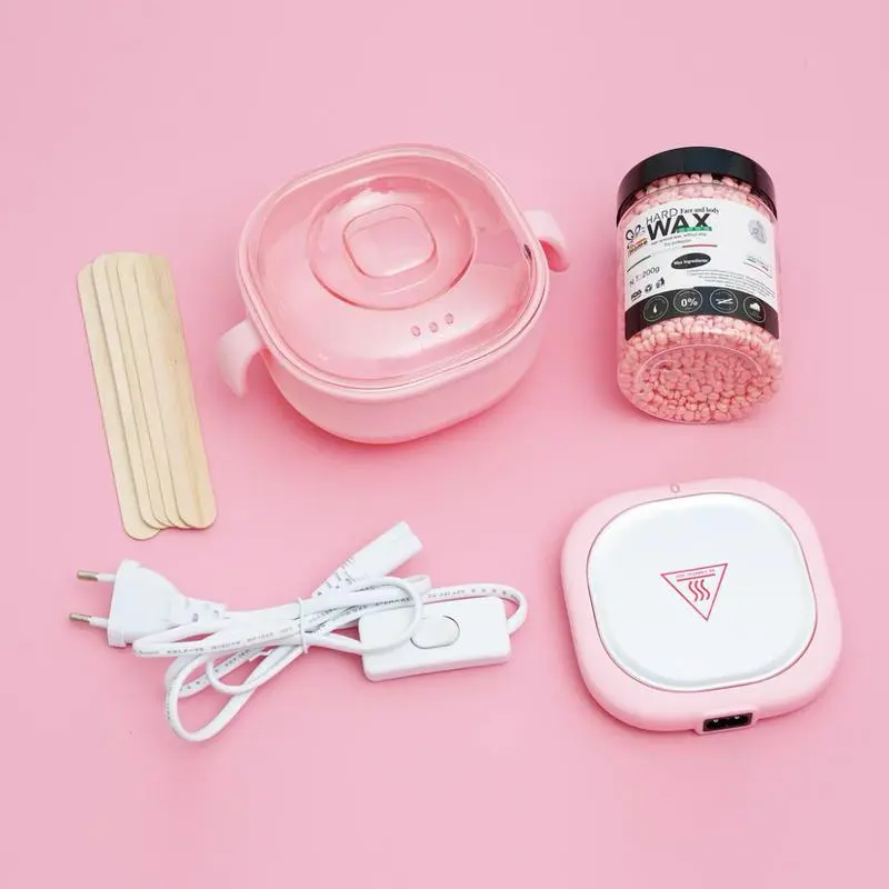 Waxing Kit | Cosmetic Hair Removal Wax | 400ML Fast-Heating Warmer | Includes 30 Beads + 4 Tools | Painless for Face & Body | Home Use Cream Mother's Day gifts