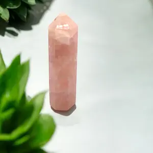 Rose Quartz Crystal Tower: Healing Gemstone Decor (4.78 Inches)