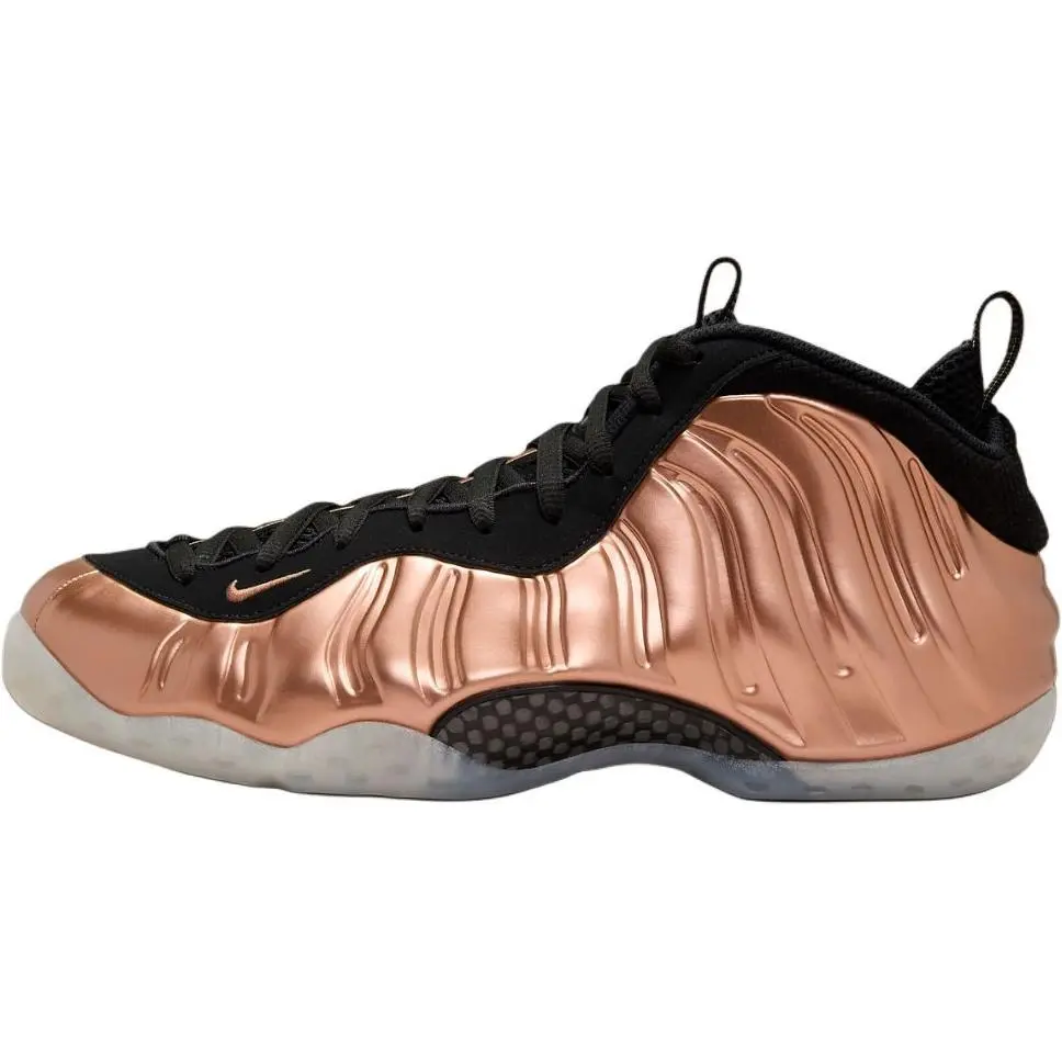 Nike Foamposite One Abrasion Resistant Mid Top Children's Basketball Shoes Copper Unisex Versatile Comfort FZ0990-800