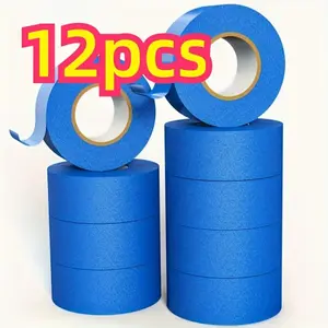 12 Rolls Blue Tapestry Paper Roll Set, Durable & Versatile Decorative Material, Perfect for DIY Projects & Home Decoration