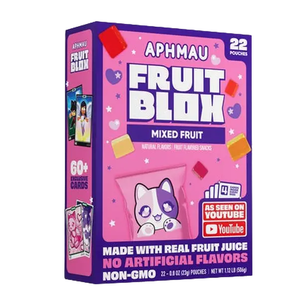 FruitBlox Aphmau Mixed Fruit Snacks, 22 Count