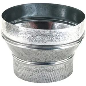 212 MAIN Stainless Steel Galvanized Reducer, 8x7 in, 8X7-311 Model, Small End Crimped for Boating Water Sports Equipment