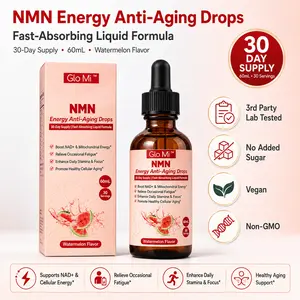 NMN Liquid Supplement Drops, 500mg NMN with AKG, TMG & CoQ10, Watermelon Flavor, Daily Wellness Support, 30-Day Supply